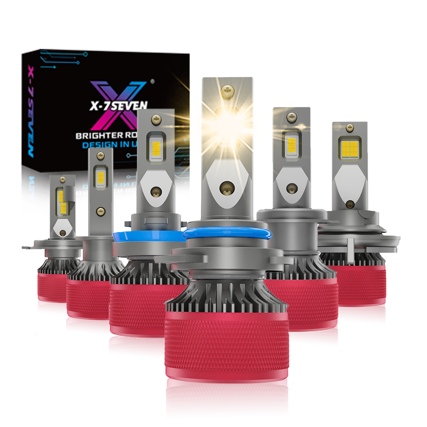 X-7SEVEN Hot Selling X-Aurora Pro 4300K Series 110W 26000LM H4 9005 9006 H7 H11 For Fog Rainy Days