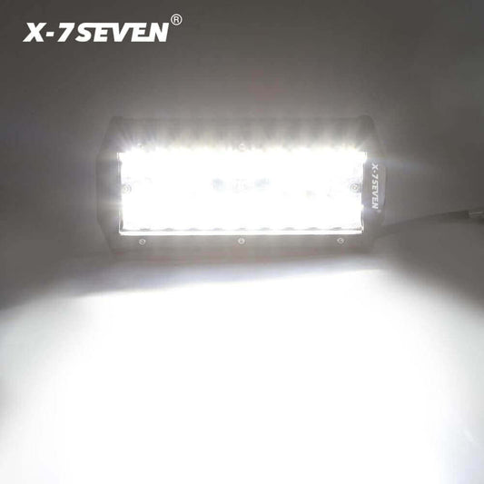 X-7SEVEN 7 Inch 60W White & Amber Six Modes Combo Beam Led Work Light - WLXSM04