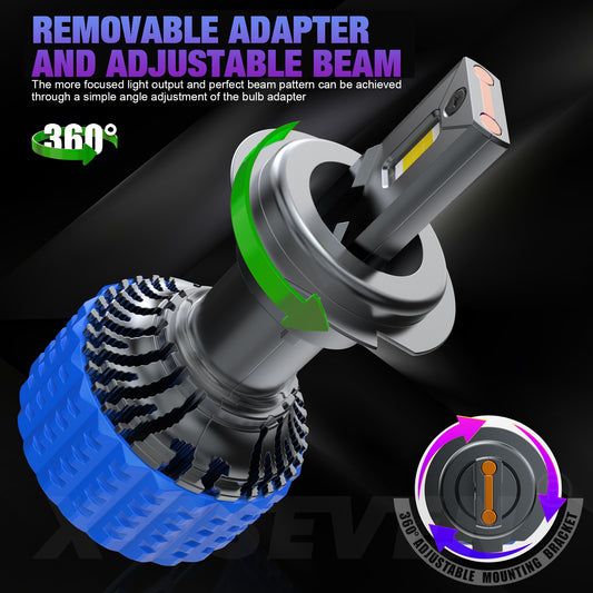 X-7SEVEN OEM Factory Wholesale X-Ultra Series 130W 24000LM Double Copper Tubes Automobiles Headlamp With Canbus Led Headlight Bulb