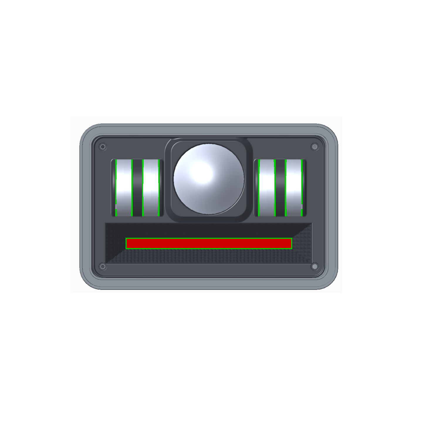 X-7SEVEN 4X6 Inch LED Headlight with DRL - X7STH38