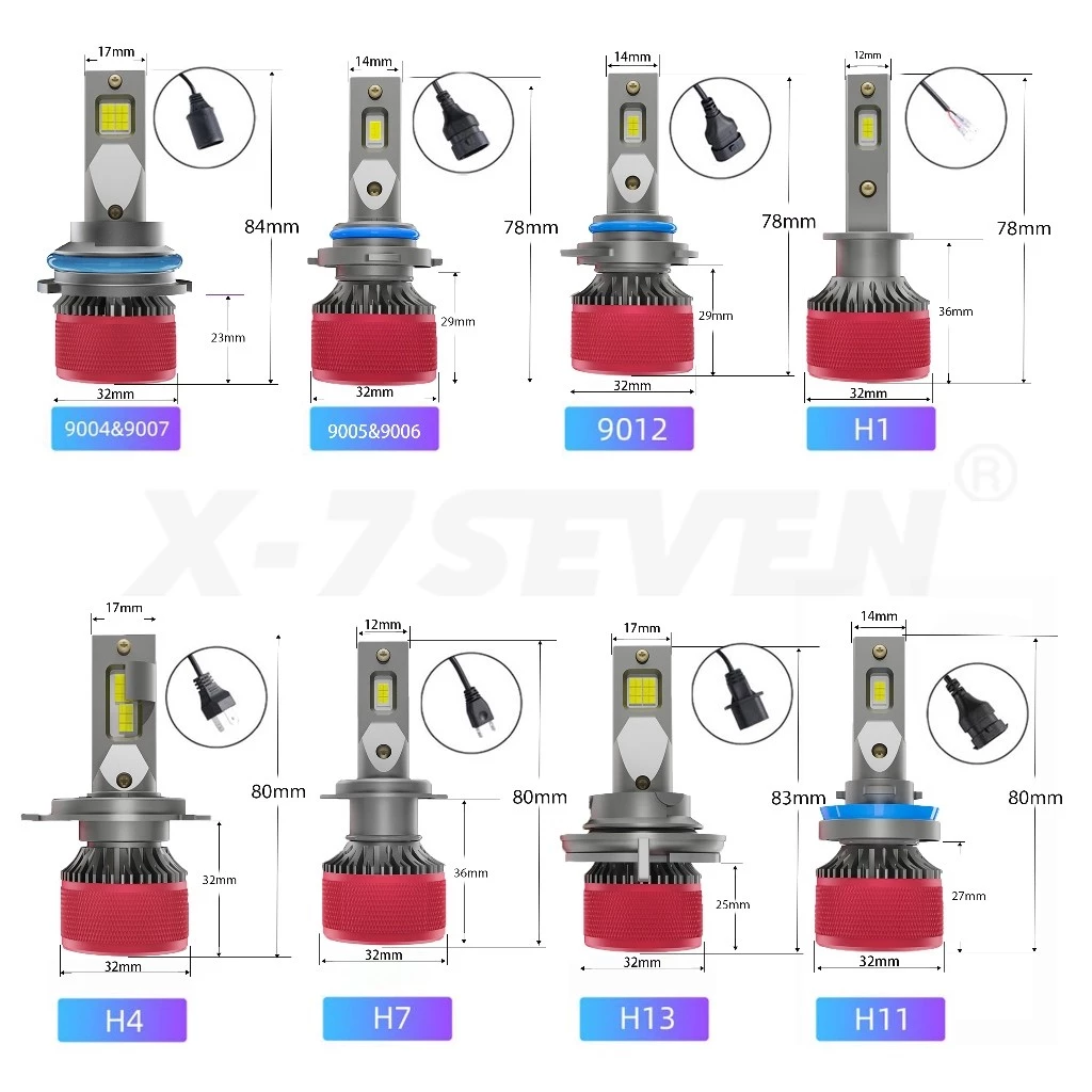 X-7SEVEN New Launched X-Aurora Pro 4300K Series 140W 28000LM LED Replacement Halogen Kit