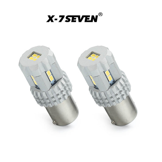 X-7SEVEN Anti-Flicker X-Smart Series 34W 3400LM 7443 3156 1157 T25 LED Turn Light Bulb for Cars Trucks Motorcycles