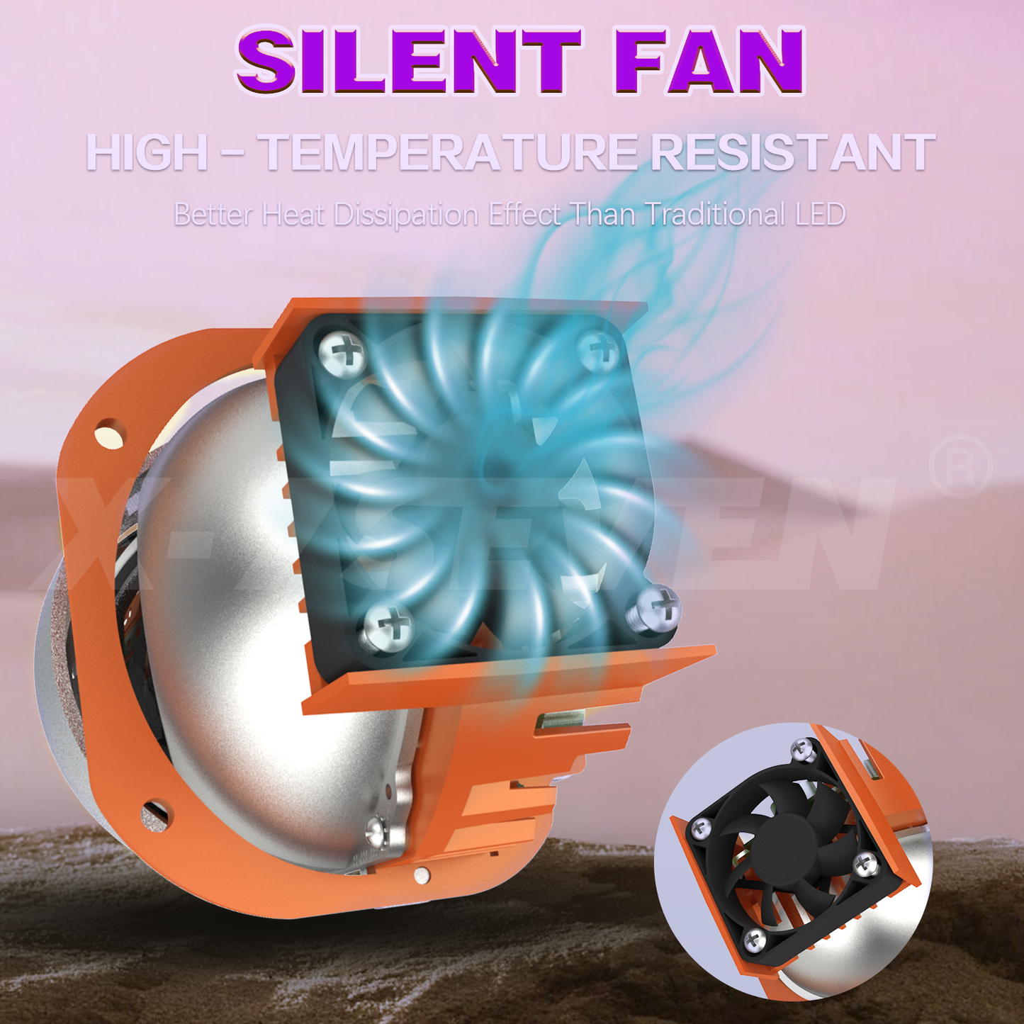 X-7SEVEN A05 Premium Bi-LED Projector Lens 2.5 Inch High Intensity LED Lighting System for Auto Modified Upgrade