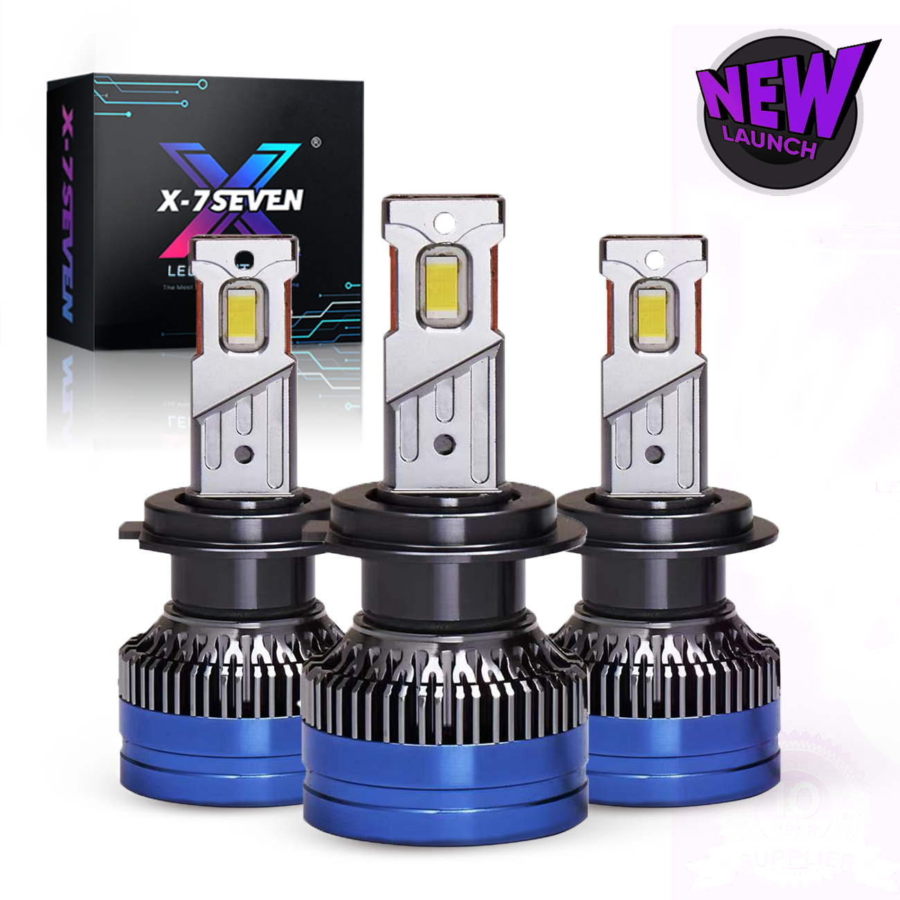 X-7SEVEN OEM Middle East Popular Y7 Series 150W 36000LM HB3/HB4/H8/H11 Universal 6500K White LED Headlamp Bulb