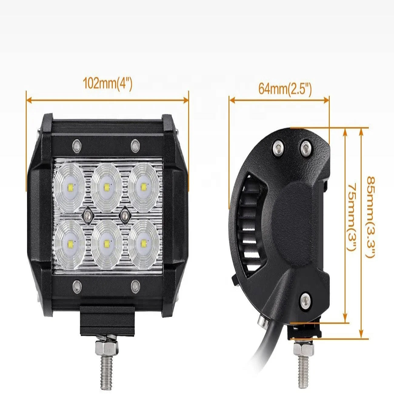 X-7SEVEN 4 Inch 18W White Flood Beam Spot Beam Led Work Light - WLXCL01