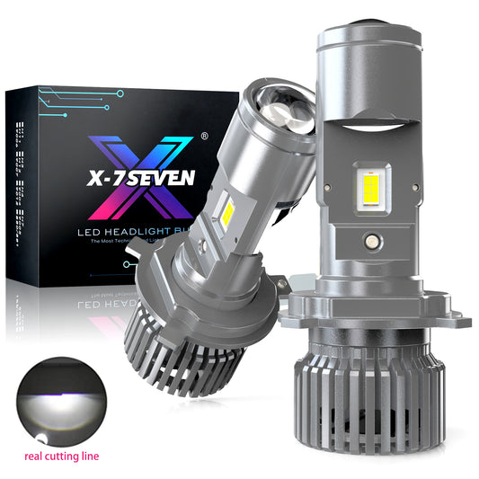 X-7SEVEN Perfect Cutting Line H4 Lumino Series Super Bright Mini LED Projector Lens For Car and Motorcycle