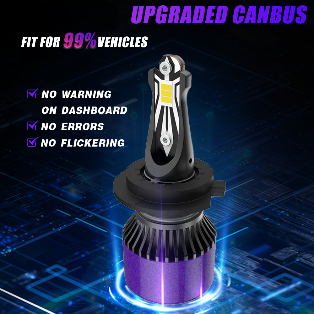 X-7SEVEN New Design X-Lumos Series 6500K/3000K 85W 20000LM H4 H13 Led Car Headlights Super Bright Car Halogen Headlight H7 LED Car Light