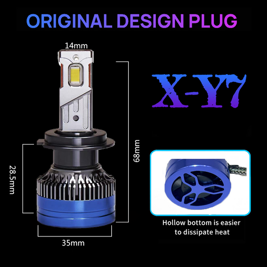 X-7SEVEN OEM Middle East Popular Y7 Series 150W 36000LM HB3/HB4/H8/H11 Universal 6500K White LED Headlamp Bulb