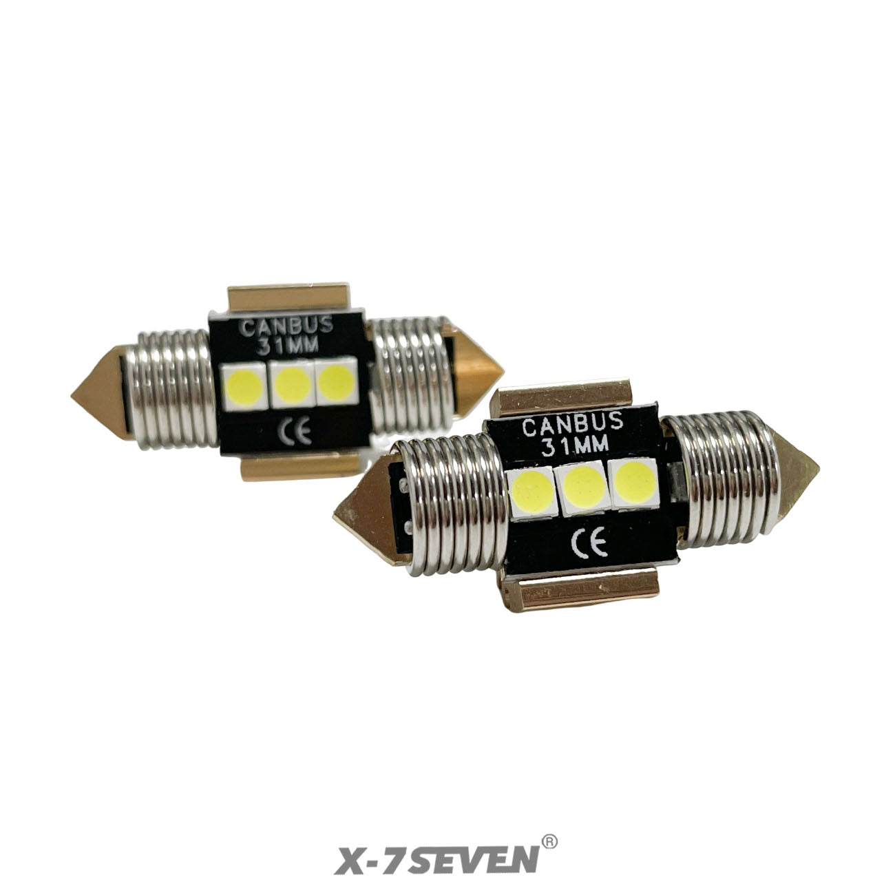 X-7SEVEN Hyper Bright X-FEA Series 31mm/36mm/39mm Festoon DE3175 C5W 6000K LED Bulb for Dome Light/Map Light/Trunk Lights