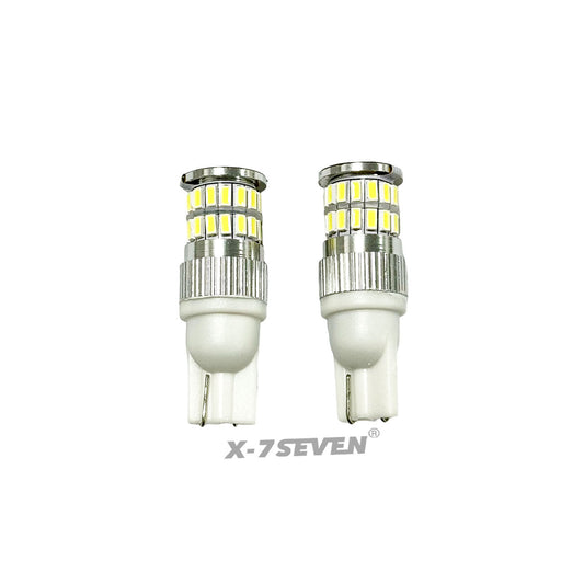 X-7SEVEN 360° Beam X-T10E Series T10 W5W White LED Dome Light Bulbs with Universal Adapter