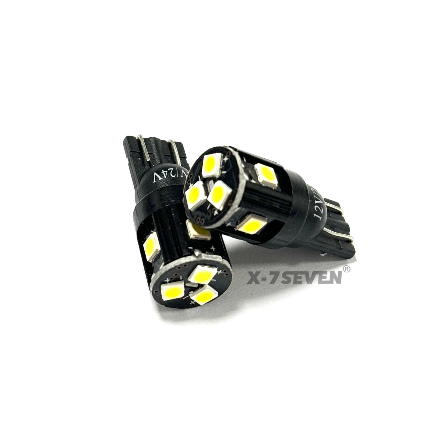 X-7SEVEN Hyper Bright X-T10F Series T10 10W 500LM 194 168 LED Bulb Replacement for Dashboard/Cluster Lights