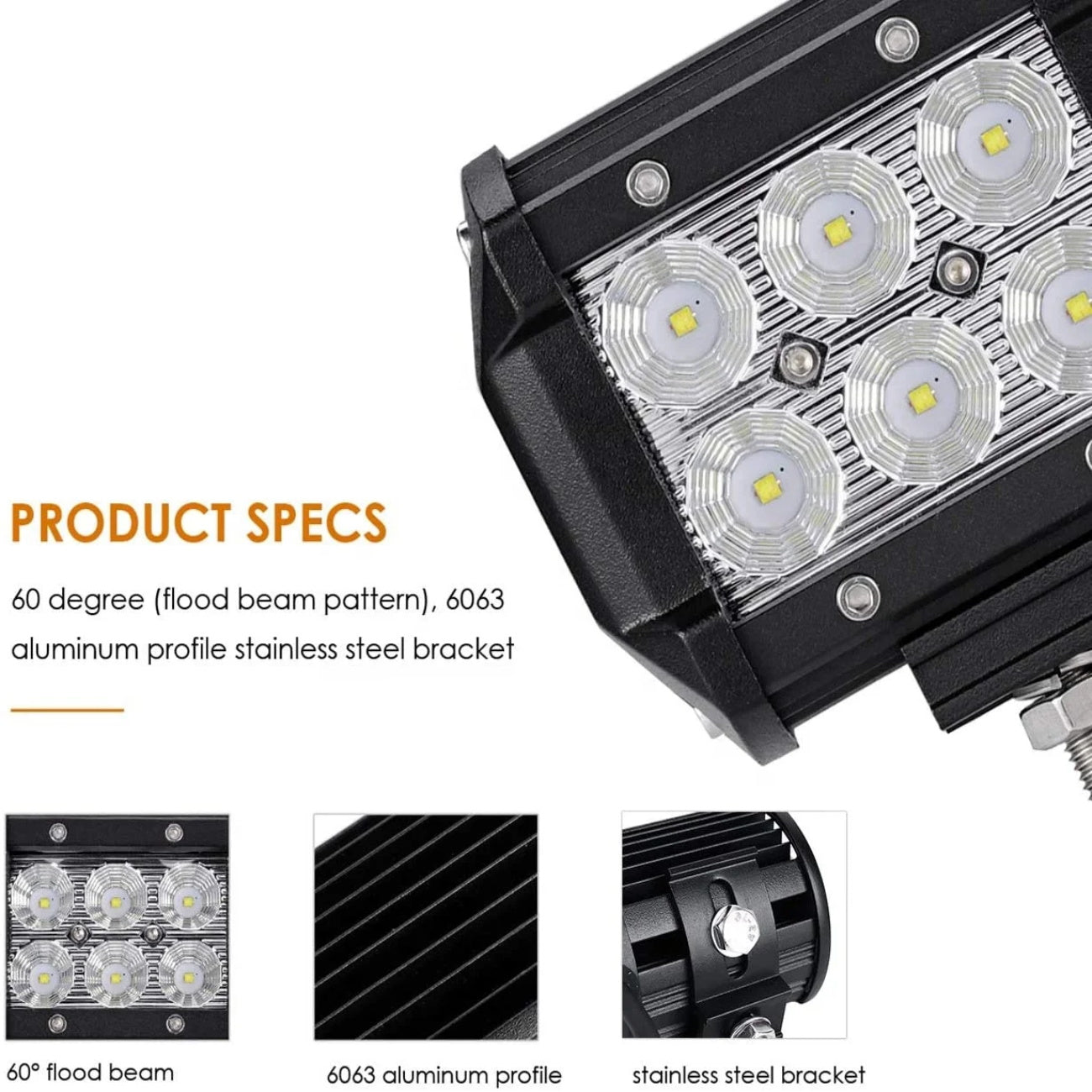 X-7SEVEN 4 Inch 18W White Flood Beam Spot Beam Led Work Light - WLXCL01