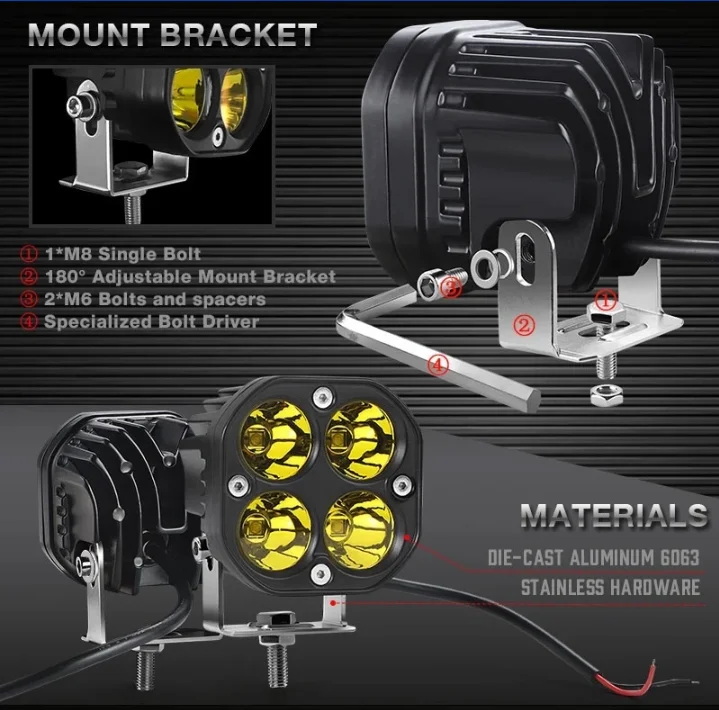 X-7SEVEN 3 inch 12v 40w 4x4 Led Work Light Off Road Spot Light Led Off Road Fog Lights For Truck - WLXCL11