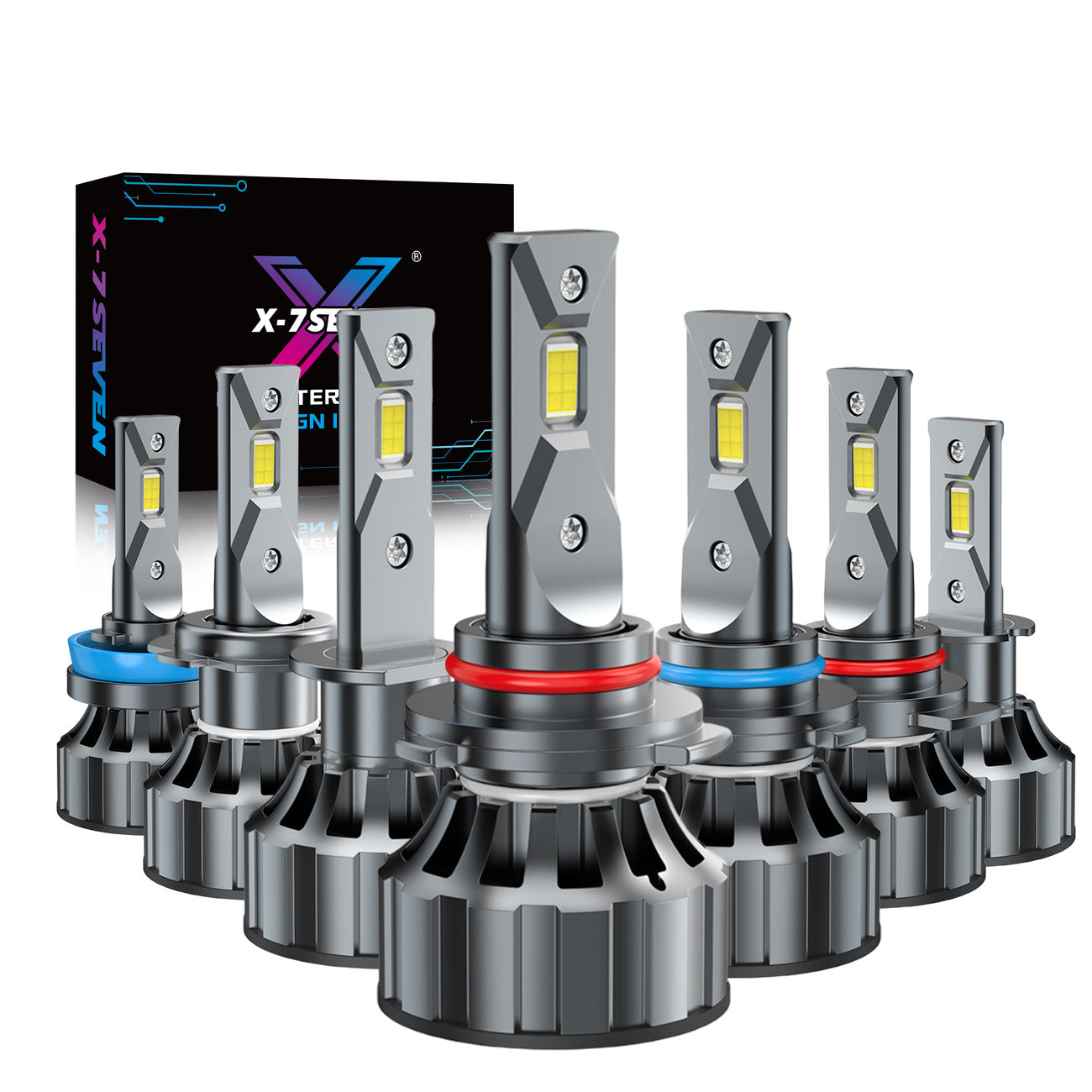 X-7SEVEN Error Free X-T1 Plus Series 85W 8500LM CSP Chips 6500K H7 LED Headlight Bulb Canbus Car 12V Conversion Kit Focos H7 LED Light