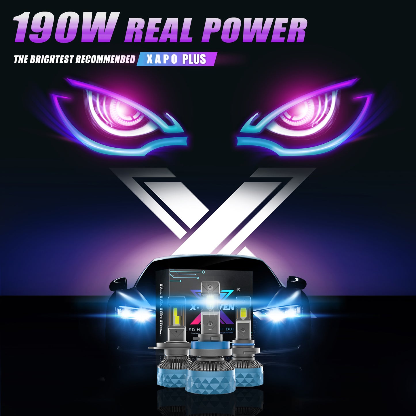 X-7SEVEN 2025 Best Seller X-Apollo Plus Series H4 H13 H1 H7 H11 9005 9006 9012 LED Headlight Bulb For Car