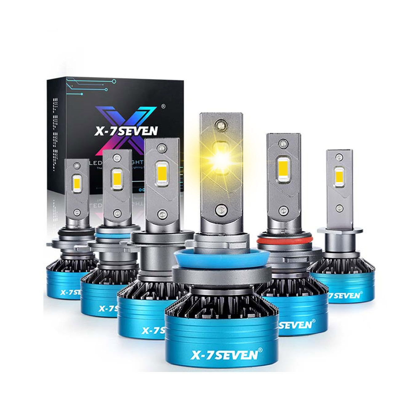 X-7SEVEN Fog Light X-Apollo 3000K Series 140W 28000LM 12V 24V Hot Sell H7 Car Light Bulb H11 Canbus Kit 360 Faros 9005 9006 Auto H4 Led Headlight
