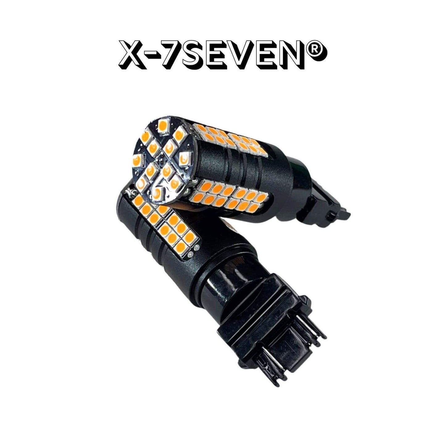 X-7SEVEN 300% Brighter X-Power Series 65W 6500LM 12V 24V 3156 7440 T20 T25 1156 3157 Amber LED Turn Signal Bulbs