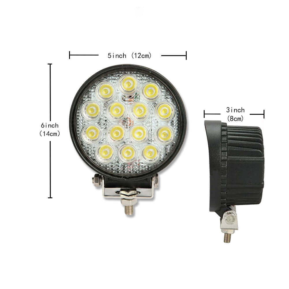X-7SEVEN 4.5 Inch 42W Epistar Round Flood Beam Led Driving Light - DLX0002