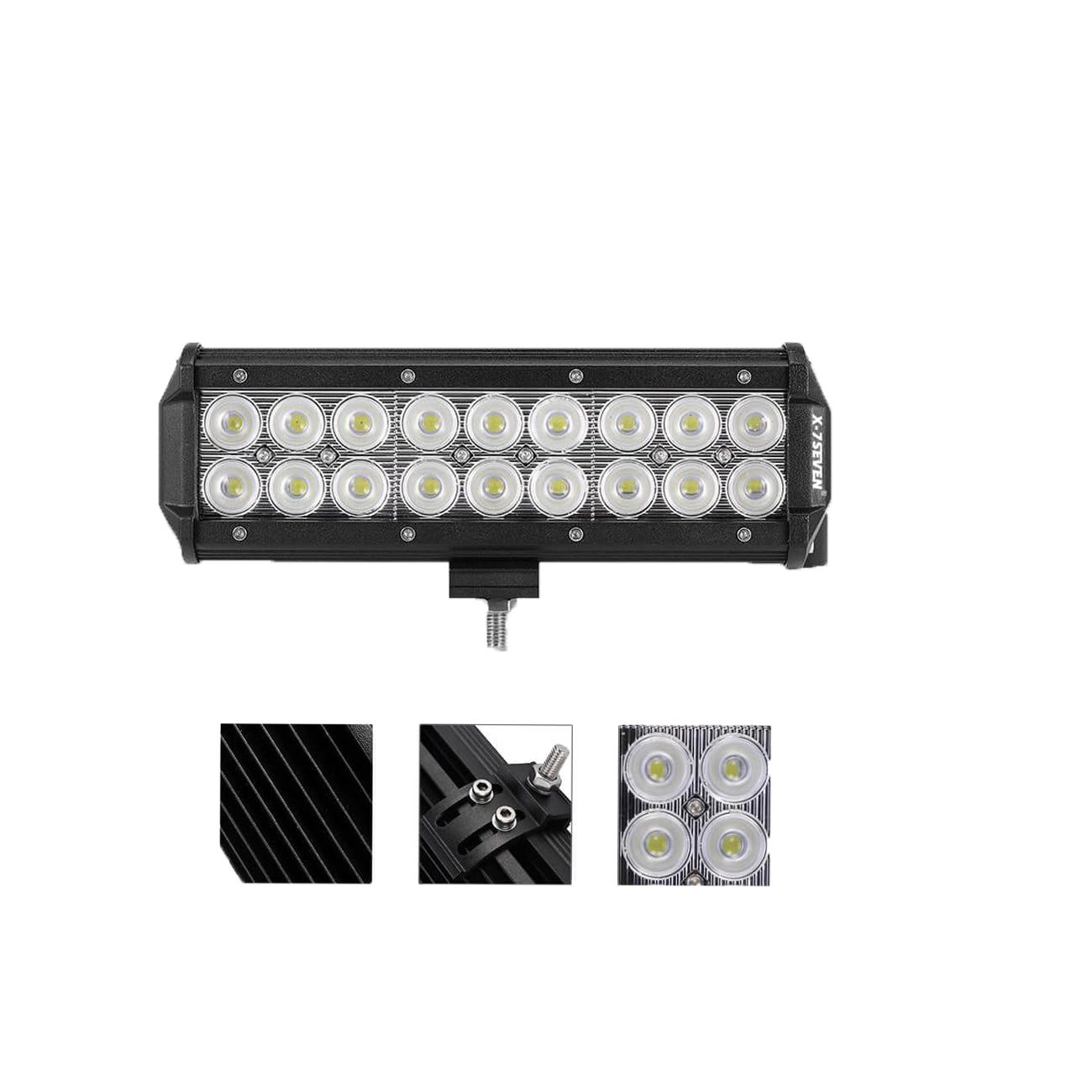 X-7SEVEN 9 Inch 54W Cree Dual Row Flood Beam Led Work Light - WLXCL07