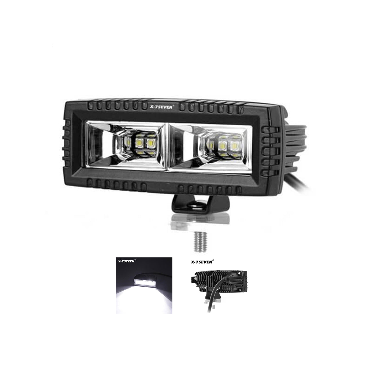 X-7SEVEN 5 Inch 40W Rectangle Flood Beam LED Work Light - DLX0020