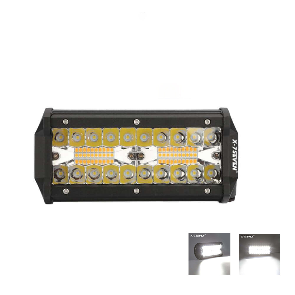 X-7SEVEN 7 Inch 60W White & Amber Six Modes Combo Beam Led Work Light - WLXSM04