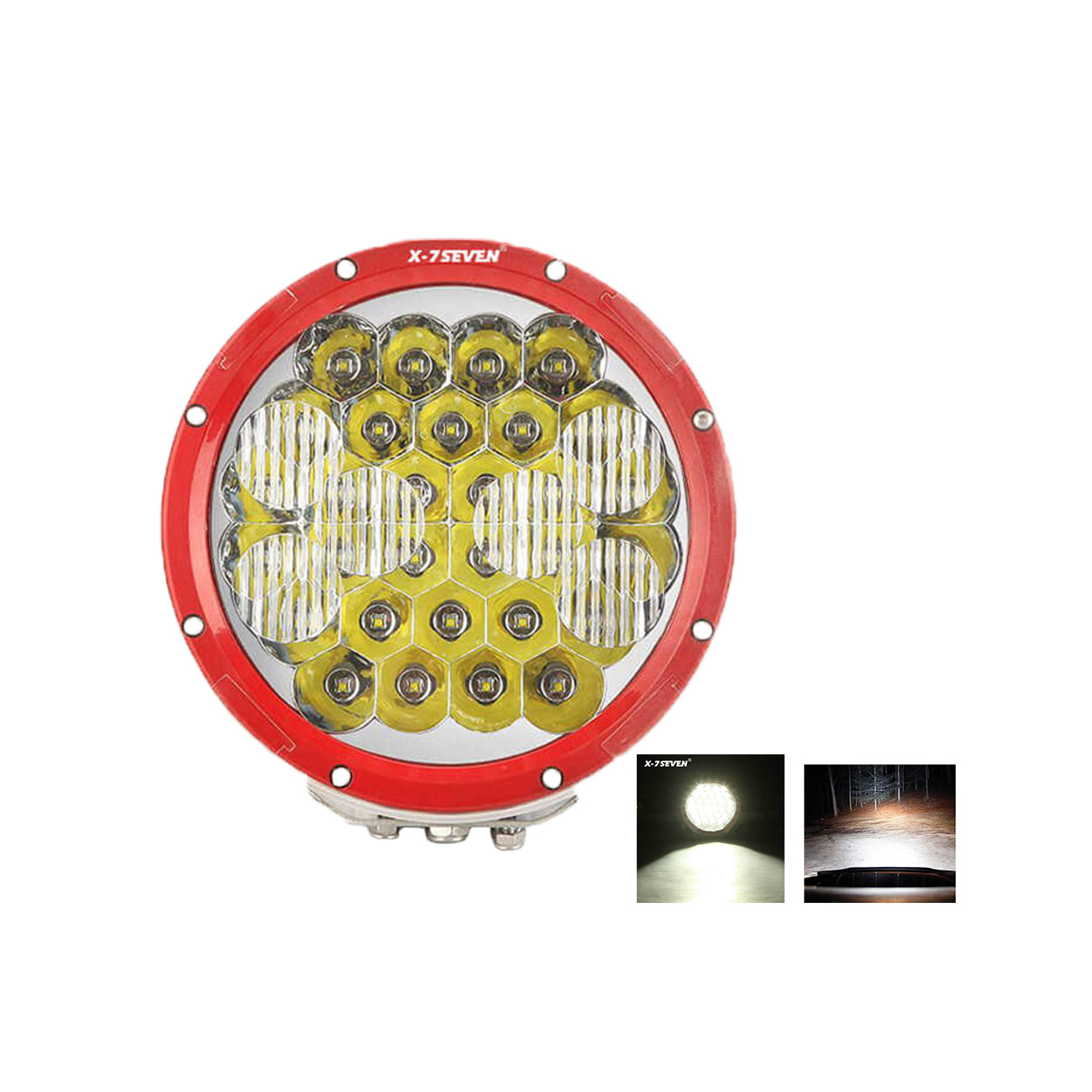 X-7SEVEN 9 Inch 150W Red Led Driving Light - DLX0013