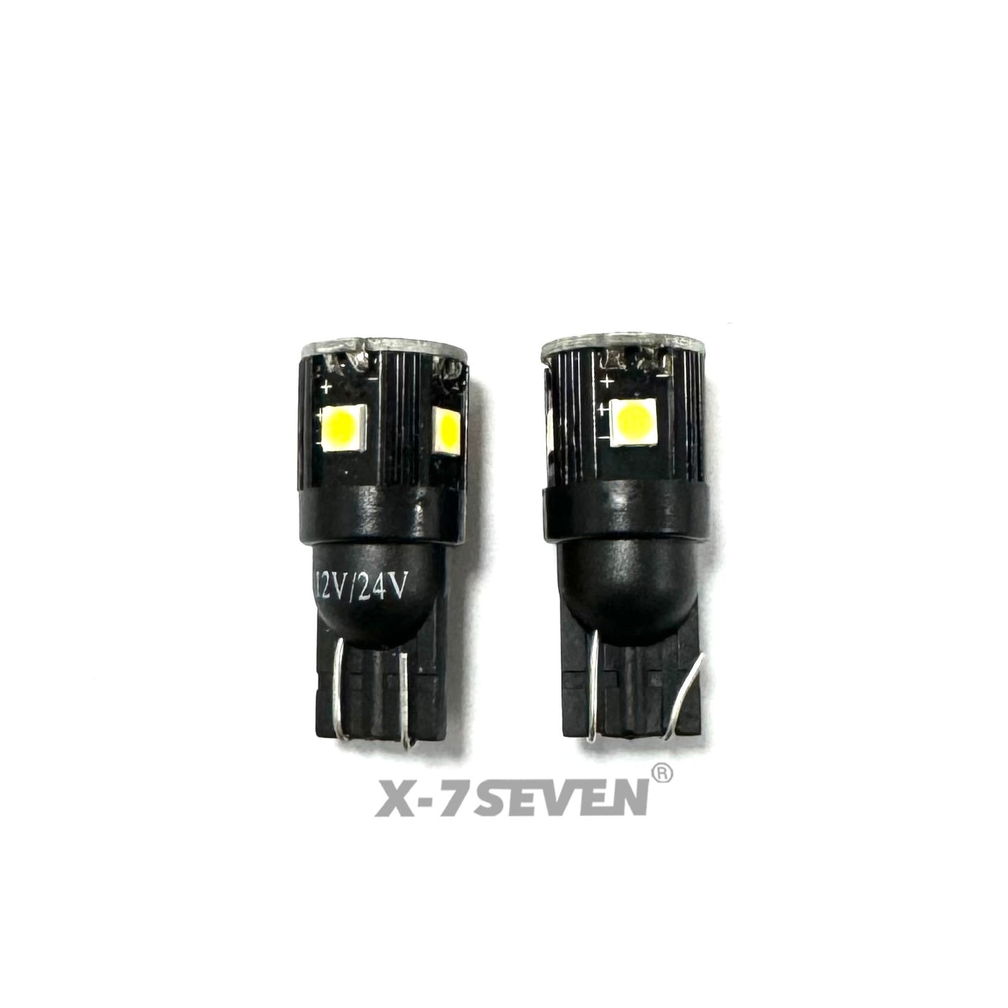 X-7SEVEN Hyper Bright X-T10F Series T10 10W 500LM 194 168 LED Bulb Replacement for Dashboard/Cluster Lights