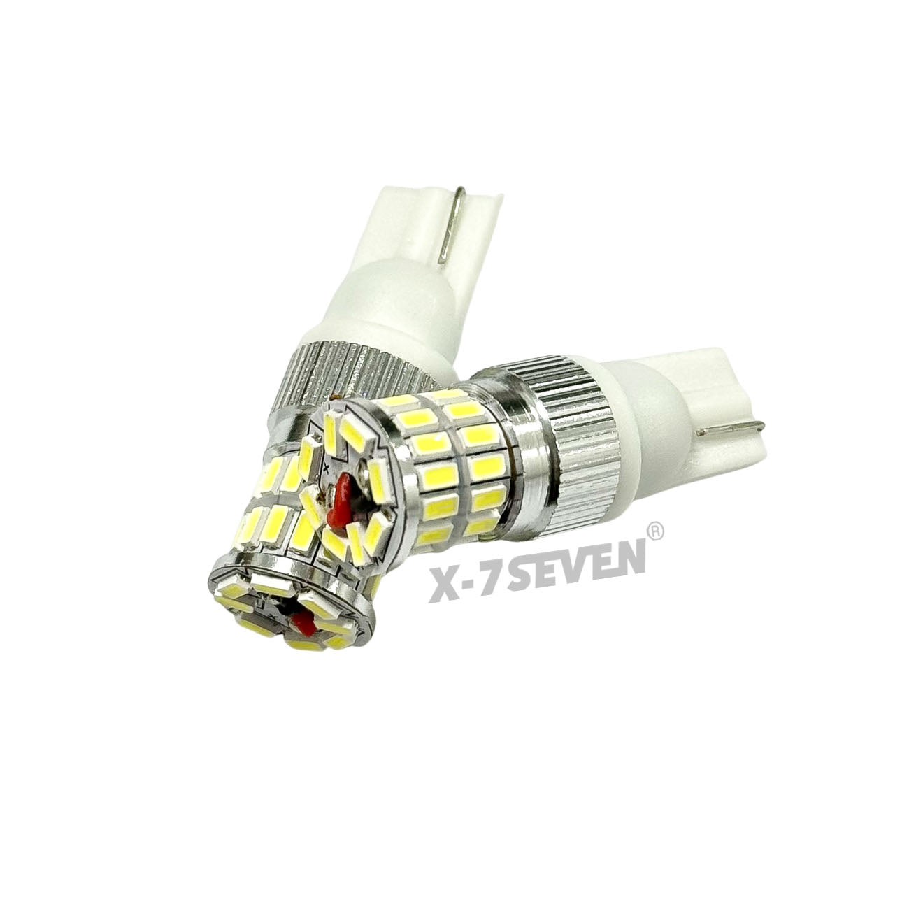 X-7SEVEN 360° Beam X-T10E Series T10 W5W White LED Dome Light Bulbs with Universal Adapter