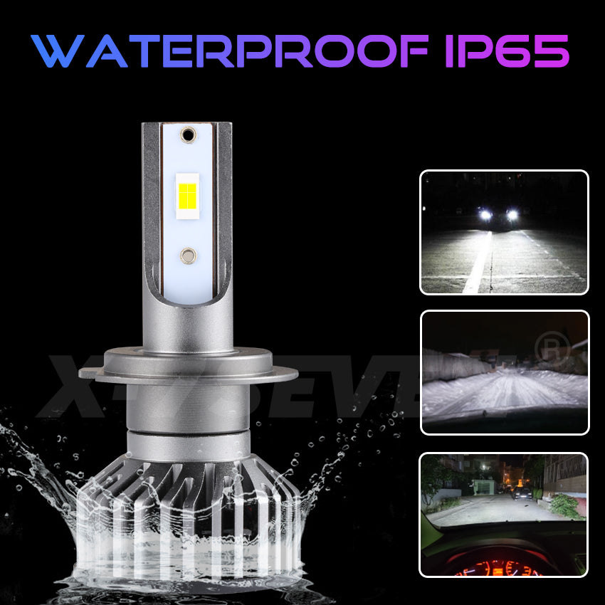 X-7SEVEN Factory Wholesale X-F2 6500K Series 12V 75W 7500LM Car Led Headlight H1 H3 H4 H7 H11 9005 9006 H13 Led Headlight