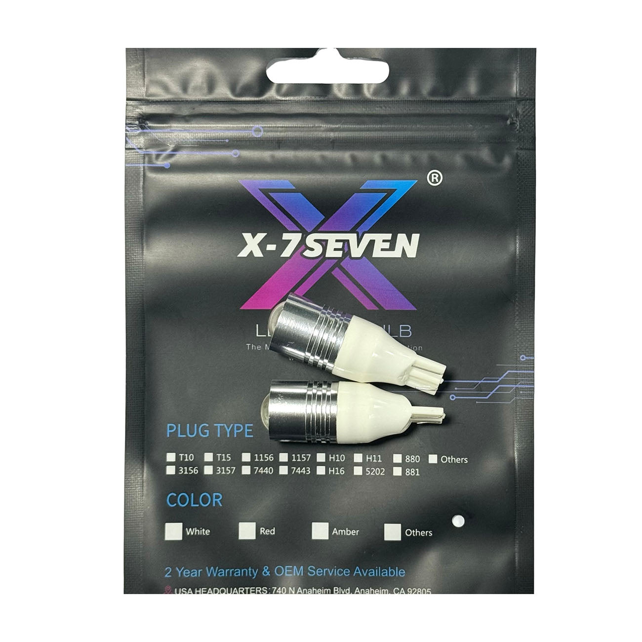 X-7SEVEN Rapid Install X-15B Series T15 921 LED Bulb Kit for Car Trailer Lights Tool-Free Design