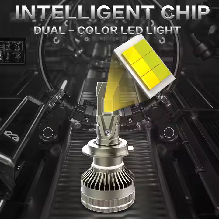 X-7SEVEN Customized APP Control LED X-Magic Series Super Bright 150W H4 Hi/Low Beam for Car Dual Colors Flash Led Car Headlight