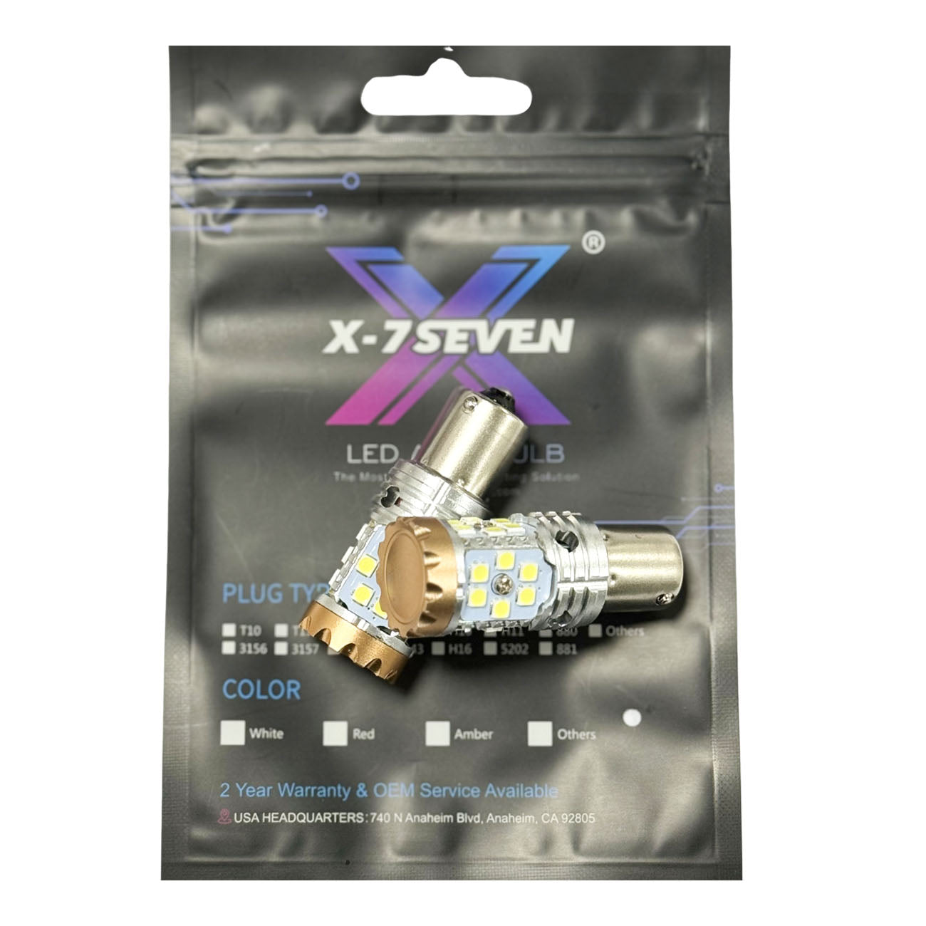 X-7SEVEN High Quality X-Crown Series 65W 7000LM 3157 7443 LED Turn Signal Lights Canbus Error Free Direct Fit For Honda Toyota
