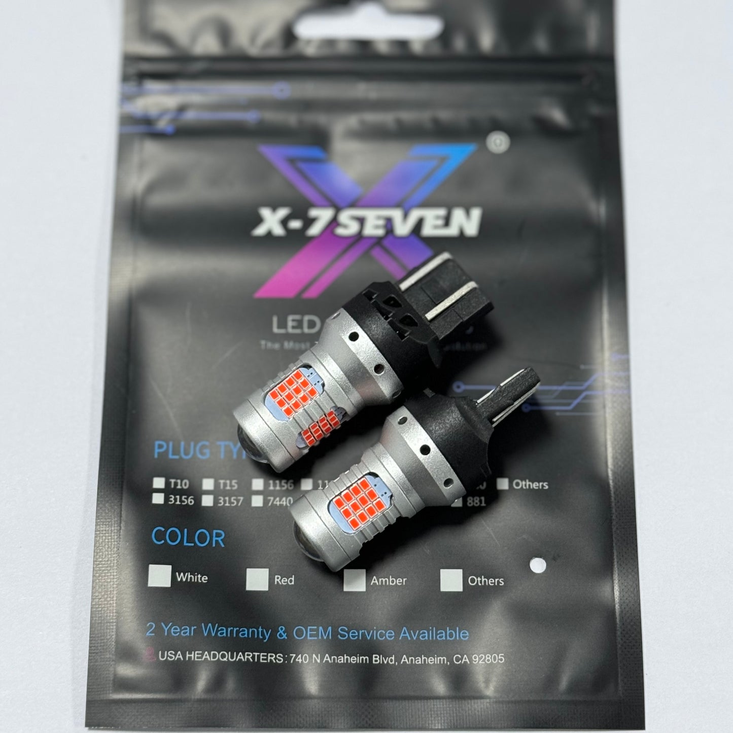 X-7SEVEN Ultra Bright X-Luminex Series 20W 2200LM 3156/3157/7440/7443/1156/1157 T20 T25 CANBUS Turn Signal Bulb for Cars & Trucks