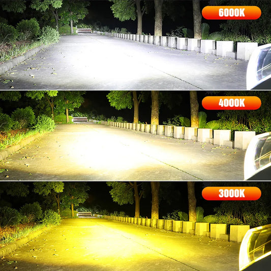 X-7SEVEN Triple Color X-T1 Plus Triple Series 3000K/4300K/6000K 85W 8500LM Light Car Headlight H7 H1 H3 9005 9006 LED Fog Lights