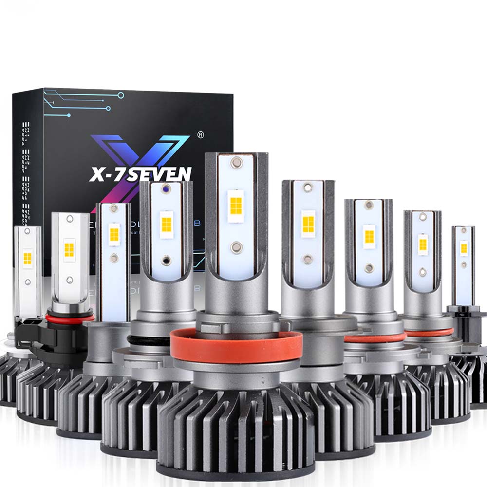 X-7SEVEN Auto Lighting System X-F2 3000K Series LED Headlight Bulbs Car LED Head Lamp Canbus 75W 7500lm LED 9005 H11 Fog Lights
