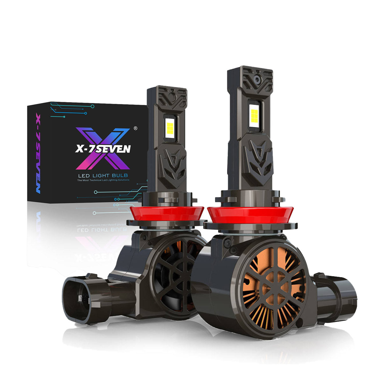 X-7SEVEN OEM X-Kronos Wireless Series 120W 27000LM 1:1 Mini Size Plug & Play Luces Bombillos Led Para Autos 12V H11 9005 9006 LED Lights