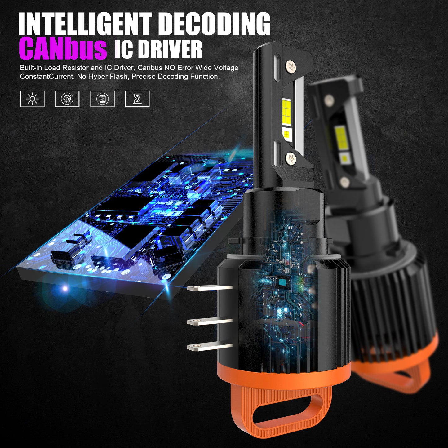 X-7SEVEN Super Canbus X-BoostMax H15 Series 140W 14000LM Auto Led Bulbs H15 With DRL For VW Audi Mercedes Bens