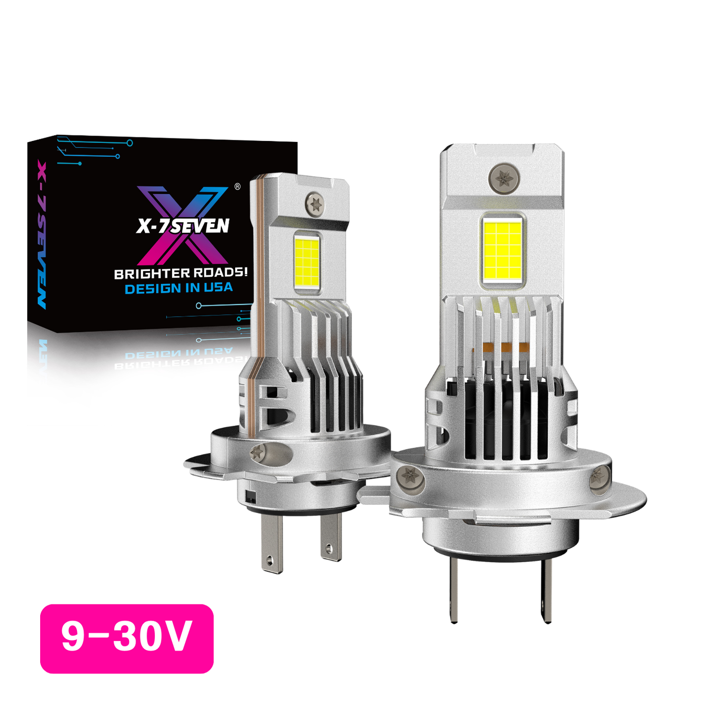 X-7SEVEN X-MINI S2 Series 80W 18000LM 12V/24V Plug & Play H4 H1 H3 H7 H11 HB3 HB4 LED Headlight Bulb For All Vehicles