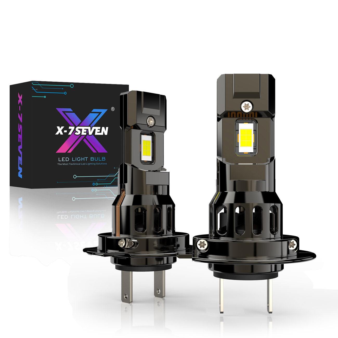 X-7SEVEN X-Mini S Series 72W 10000LM 1:1 Size Plug & Play H4 H7 LED Headlight LED Car Bulb For All Vehicles