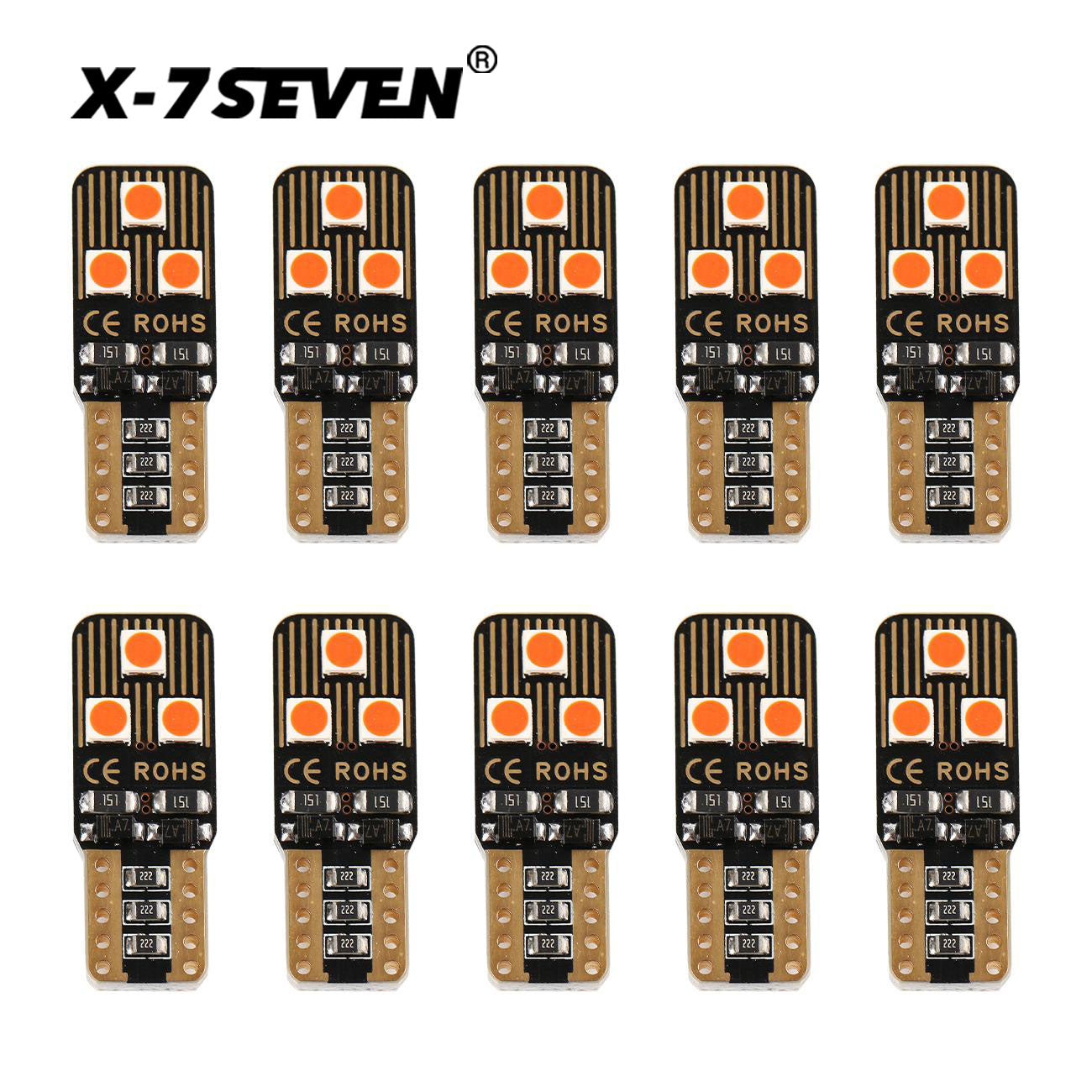 X-7SEVEN Plug&Play X-T10B Series T10 194 LED Bulbs for Glove Box Lights Tool-Free Installation