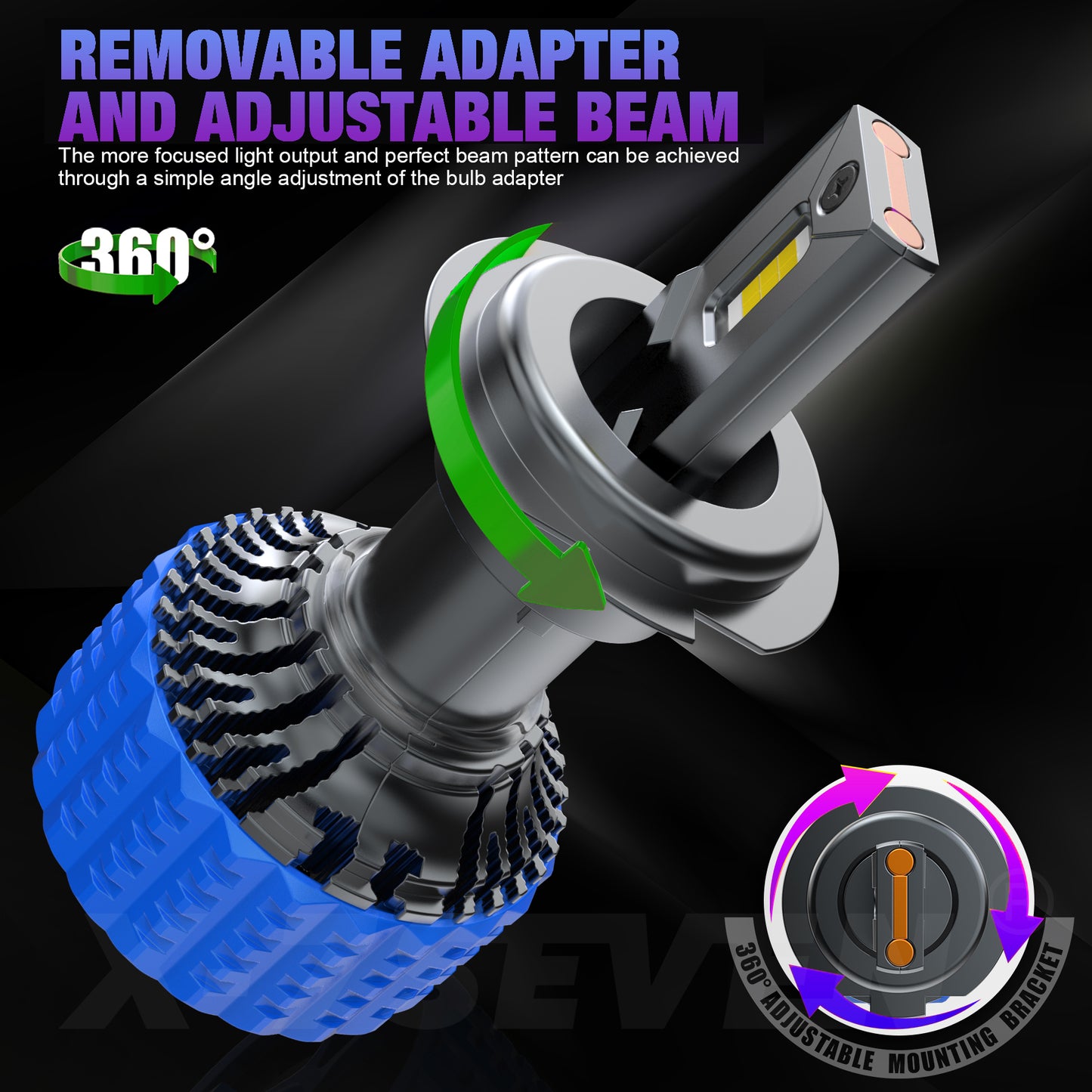 X-7SEVEN OEM Factory Wholesale X-Ultra Series 130W 24000LM Double Copper Tubes Automobiles Headlamp With Canbus Led Headlight Bulb