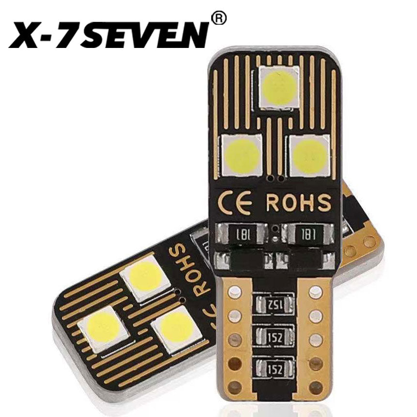 X-7SEVEN Plug&Play X-T10B Series T10 194 LED Bulbs for Glove Box Lights Tool-Free Installation