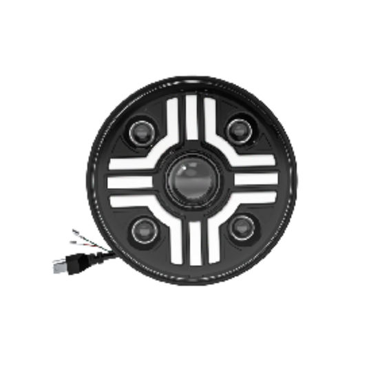 X-7SEVEN 7 Inch Round LED Headlight with DRL - X7LHR12