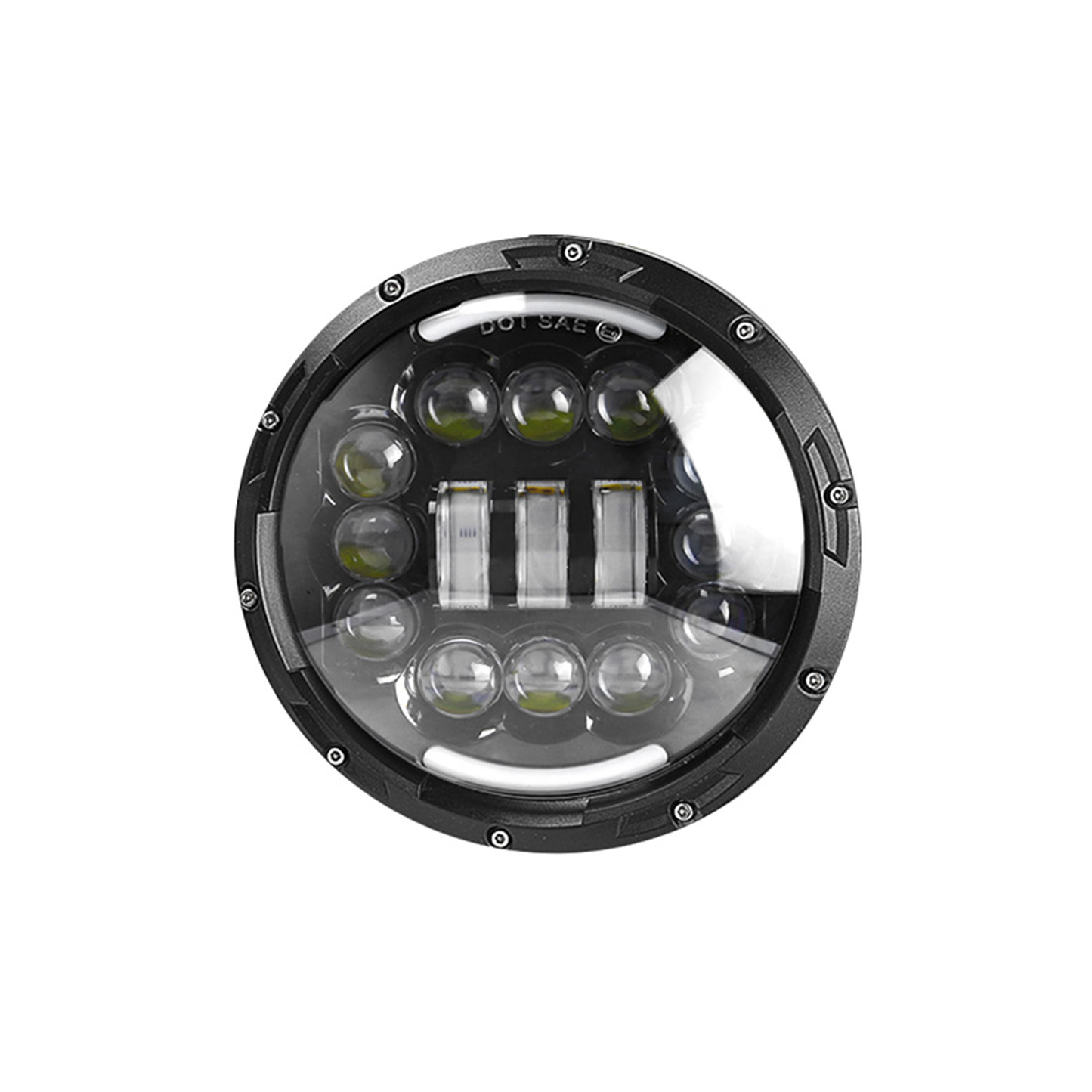 X-7SEVEN 7 Inch Round LED Headlight with DRL - X7LHR16