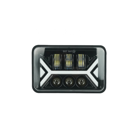 X-7SEVEN 4X6 Inch LED Headlight with DRL - X7STH10