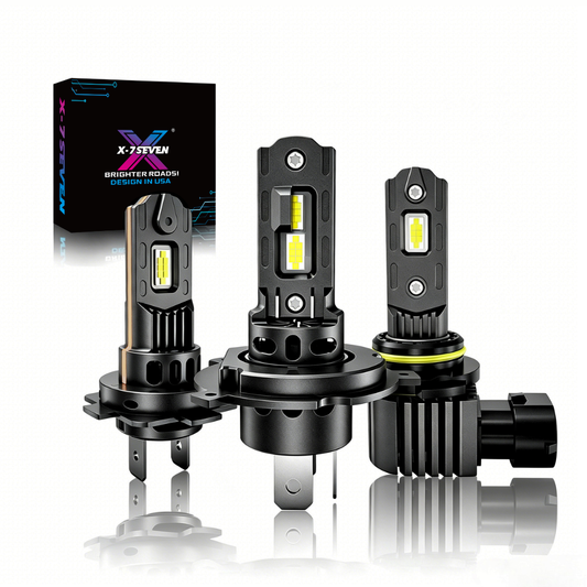 X-7SEVEN 2026 New Version X-NANO Series 70W 20000LM 1:1 Size H4 H7 H11 9005 9006 LED Headlight Bulb