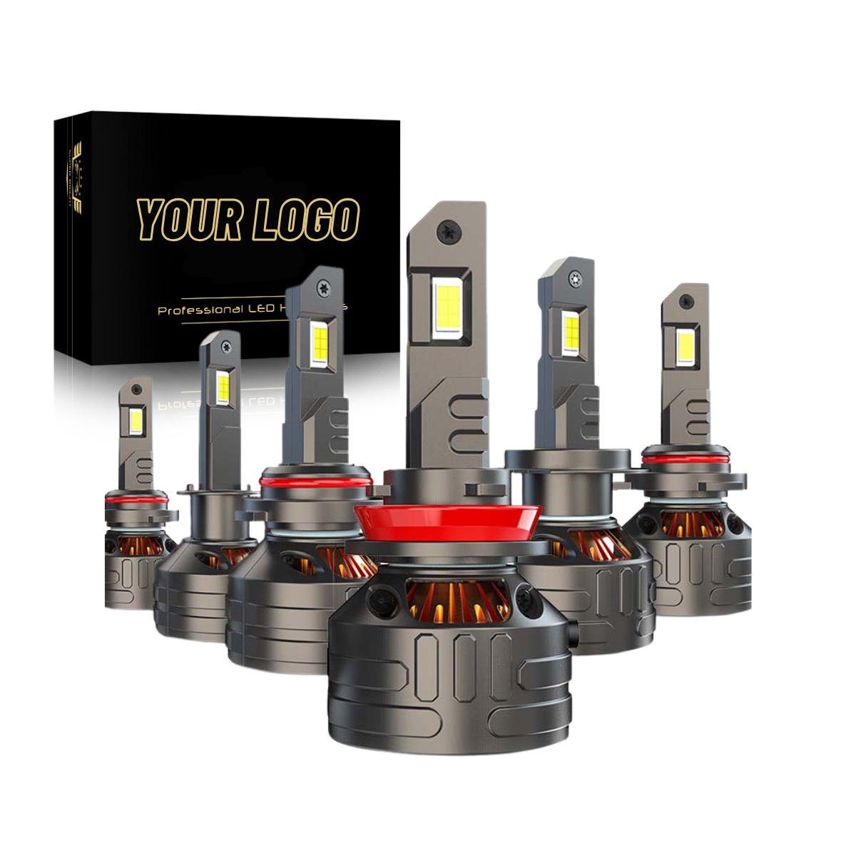 X-7SEVEN OEM High Brightness X-Kronos Series 160W 36000LM H4 H1 H7 H11 9005 9006 HB3 HB4 HIR2 Automotive Led Headlight Bulb